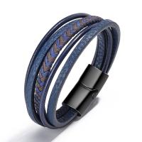 PU Leather Cord Bracelets, Tibetan Style, with PU Leather, fashion jewelry & multilayer & for woman, more colors for choice, nickel, lead & cadmium free, 25mm, Length:Approx 8.27 Inch, Sold By PC
