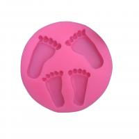 DIY Epoxy Mold Set, Silicone, Footprint, different styles for choice, pink, Sold By PC