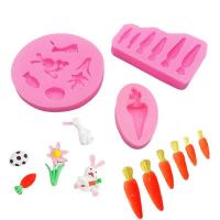 DIY Epoxy Mold Set, Silicone, Carrot, different styles for choice, pink, Sold By PC