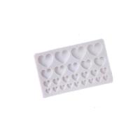 DIY Epoxy Mold Set, Silicone, Heart, white, 170x105mm, Sold By PC