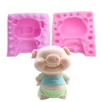 DIY Epoxy Mold Set, Silicone, Pig, pink, Sold By PC