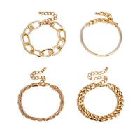 Zinc Alloy Bracelet Set with 1.96inch extender chain plated 4 pieces & for woman nickel lead & cadmium free Length Approx 6.2 Inch Sold By Set