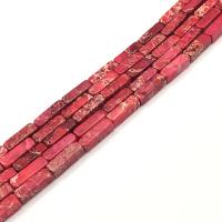 Impression Jasper Beads Rectangle polished DIY Sold Per Approx 15 Inch Strand