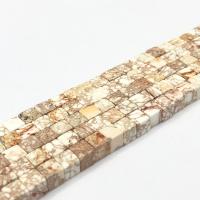 Impression Jasper Beads, Square, DIY, more colors for choice, 6mm, Sold Per Approx 15 Inch Strand