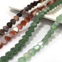 Mixed Gemstone Beads, Natural Stone, Heart, polished, DIY, more colors for choice, 6mm, Sold Per Approx 15 Inch Strand