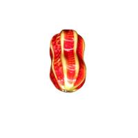 Grânulos de Jóias da liga de zinco. , Amendoim, cromado de cor dourada, DIY & esmalte, vermelho, níquel, chumbo e cádmio livre, 8x16mm, Aprox 50PCs/Bag, vendido por Bag