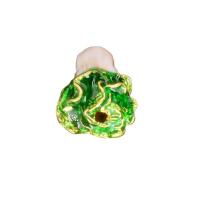 Zinc Alloy Jewelry Beads Cabbage gold color plated DIY & enamel green nickel lead & cadmium free Approx Sold By Bag