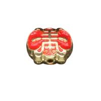 Zinc Alloy Jewelry Beads gold color plated DIY & enamel nickel lead & cadmium free Approx Sold By Bag