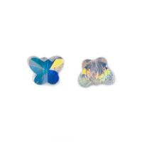 Kristall-Perlen, Kristall, Schmetterling, plattiert, DIY, Mehrfarbige, 8x10mm, verkauft von PC