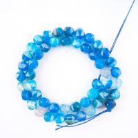 Agate Beads, Round, polished, Star Cut Faceted & DIY & different materials for choice, more colors for choice, 8mm, Sold Per Approx 14.96 Inch Strand