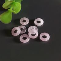 Rose Quartz Pendant, Donut, polished, DIY, pink, 8mm, Sold By PC