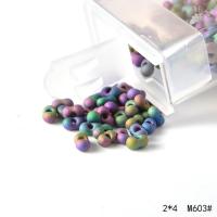 Rocalla de Cristal Esmerilado, Cuentas de vidrio, Maní, Bricolaje & glaseado, más colores para la opción, 2x4mm, Vendido por Caja