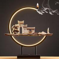 Backflow Incense Burner Porcelain half handmade for home and office & durable & with LED light Sold By PC
