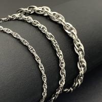 Rozsdamentes acélból készült ékszerek Chain, 304 rozsdamentes acél, csiszolt & DIY & különböző méretű a választás, az eredeti szín, 5m/Bag, Által értékesített Bag