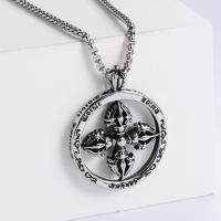 Stainless Steel Jewelry Necklace 304 Stainless Steel Cross Vacuum Ion Plating fashion jewelry & for man Length 60 cm Sold By PC