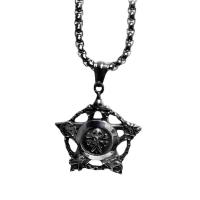 Stainless Steel Jewelry Necklace, 304 Stainless Steel, Skull, Vacuum Ion Plating, fashion jewelry & Unisex & different styles for choice, original color, 32x32mm, Length:60 cm, Sold By PC