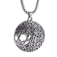 Stainless Steel Jewelry Necklace, 304 Stainless Steel, Tree, Vacuum Ion Plating, fashion jewelry & Unisex & different styles for choice, original color, 38x38mm, Length:60 cm, Sold By PC