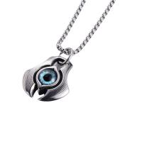 Stainless Steel Jewelry Necklace, 304 Stainless Steel, Evil Eye, Vacuum Ion Plating, fashion jewelry & Unisex & different styles for choice, original color, 37x33mm, Length:60 cm, Sold By PC