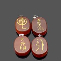 Red Agate Pendants Oval DIY Sold By PC