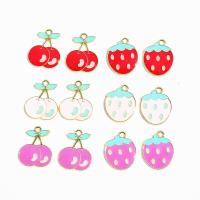 Zinc Alloy Enamel Pendants Fruit plated fashion jewelry & for woman nickel lead & cadmium free Sold By PC