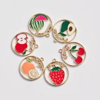 Zinc Alloy Enamel Pendants gold color plated fashion jewelry & DIY golden nickel lead & cadmium free Sold By PC