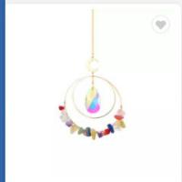 Hanging Ornaments, Crystal, faceted, more colors for choice, nickel, lead & cadmium free, 600mm, Sold By PC