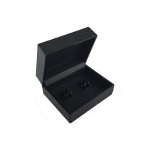 Κοσμήματα Gift Box, Πλαστική ύλη, με Φέλπα, Ορθογώνιο παραλληλόγραμμο, Dustproof, μαύρος, 64x54x30mm, Sold Με PC