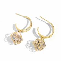 Zinc Alloy Drop Earrings with Crystal fashion jewelry & for woman nickel lead & cadmium free Sold By Pair