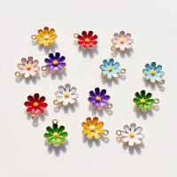 Zinc Alloy Enamel Pendants Flower plated fashion jewelry & DIY nickel lead & cadmium free Sold By PC