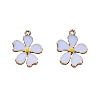 Tibetan Style Enamel Pendants, Flower, plated, fashion jewelry & DIY, more colors for choice, nickel, lead & cadmium free, 18x22mm, Sold By PC