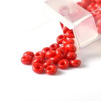 Neprozirna stakla Sjeme perle, Staklene perle, Suza, možete DIY, više boja za izbor, 4mm, 30G/Torba, Prodano By Torba