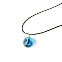 Glass Beads Halskæder, Glas, med Koreansk + Sydkorea & Tiger Tail Wire, Runde, sølvfarvet forgyldt, forskellige stilarter for valg & luminated, blandede farver, 16mm, Længde 16.54 inch, Solgt af PC