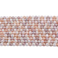 淡水養殖の真円真珠, 天然有核フレッシュウォーターパール, ラウンド形, DIY, ミックスカラー, 8-9mm, で販売される 14.96 インチ ストランド