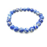 Impression Jasper Bracelet, Round, Unisex, more colors for choice, 8mm, Length:7.09 Inch, Sold By PC