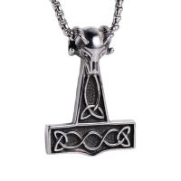 Stainless Steel Jewelry Necklace 304 Stainless Steel Hammer of Thor Vacuum Ion Plating fashion jewelry & Unisex original color Length 60 cm Sold By PC