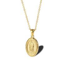 Partículas de aço colar, with 1.97inch extender chain, joias de moda & para mulher, dourado, 23*14mm, comprimento Aprox 17.72 inchaltura, vendido por PC