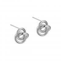 925 Sterling Silver Stud Earrings Rose plated fashion jewelry & for woman & hollow Sold By Pair