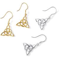 925 Sterling Silver Drop &  Dangle Earrings Geometrical Pattern plated fashion jewelry & for woman & hollow Sold By Pair