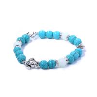 turquoise Bracelet, with Night-Light Stone & Tibetan Style, Unisex & luminated, mixed colors, Length:23 cm, Sold By PC