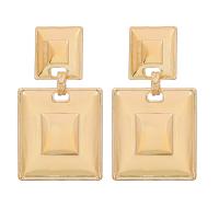 Tibetan Style Drop Earrings, fashion jewelry & for woman, golden, 62x32mm, Sold By Pair