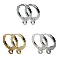 Brass Huggie Hoop Earring Finding, Donut, plated, DIY, more colors for choice, nickel, lead & cadmium free, 11mm, Sold By PC