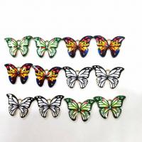 Tibetan Style Enamel Pendants, Butterfly, gold color plated, Unisex, more colors for choice, nickel, lead & cadmium free, 22x16x2mm, Sold By PC