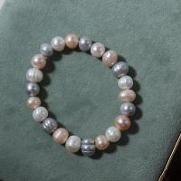 Braccialetto perla coltivata d'acqua dolce, perla d'acquadolce coltivata naturalmente, Keishi, per la donna, nessuno, 9mm, Venduto per 7.09 pollice filo