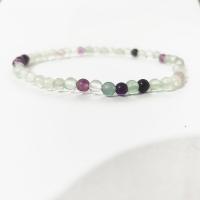 Gemstone Bracelets, Round, different materials for choice & Unisex, more colors for choice, 4mm, Sold Per 7.28 Inch Strand