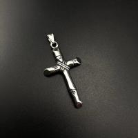 Nehrđajućeg čelika križa Privjesci, 304 nehrđajućeg čelika, uglađen, modni nakit & možete DIY & bez spolne razlike & pocrniti, 47.30x26.40x5mm, Prodano By PC