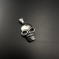 Stainless Steel Skull Pendants 304 Stainless Steel polished fashion jewelry & DIY & Unisex & blacken Sold By PC