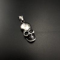 Stainless Steel Skull Pendants, 304 Stainless Steel, polished, fashion jewelry & DIY & Unisex & blacken, 40x17.50x10mm, Sold By PC
