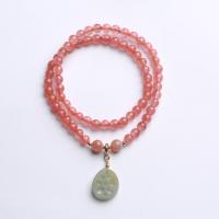 Bracelets de pierres précieuses, Yunnan agate rouge, avec Hetian Jade & laiton, Double couche & bijoux de mode & pour femme, 5mm, Longueur:Environ 5.51-6.3 pouce, Vendu par PC