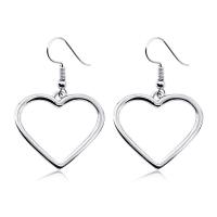 Tibetan Style Drop Earrings, Heart, plated, different styles for choice & for woman & hollow, nickel, lead & cadmium free, 27x43mm, Sold By Pair