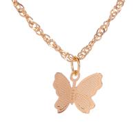 Brass Necklace, Butterfly, plated, fashion jewelry & for woman, more colors for choice, nickel, lead & cadmium free, 10mm, Length:Approx 20.8 Inch, Sold By PC